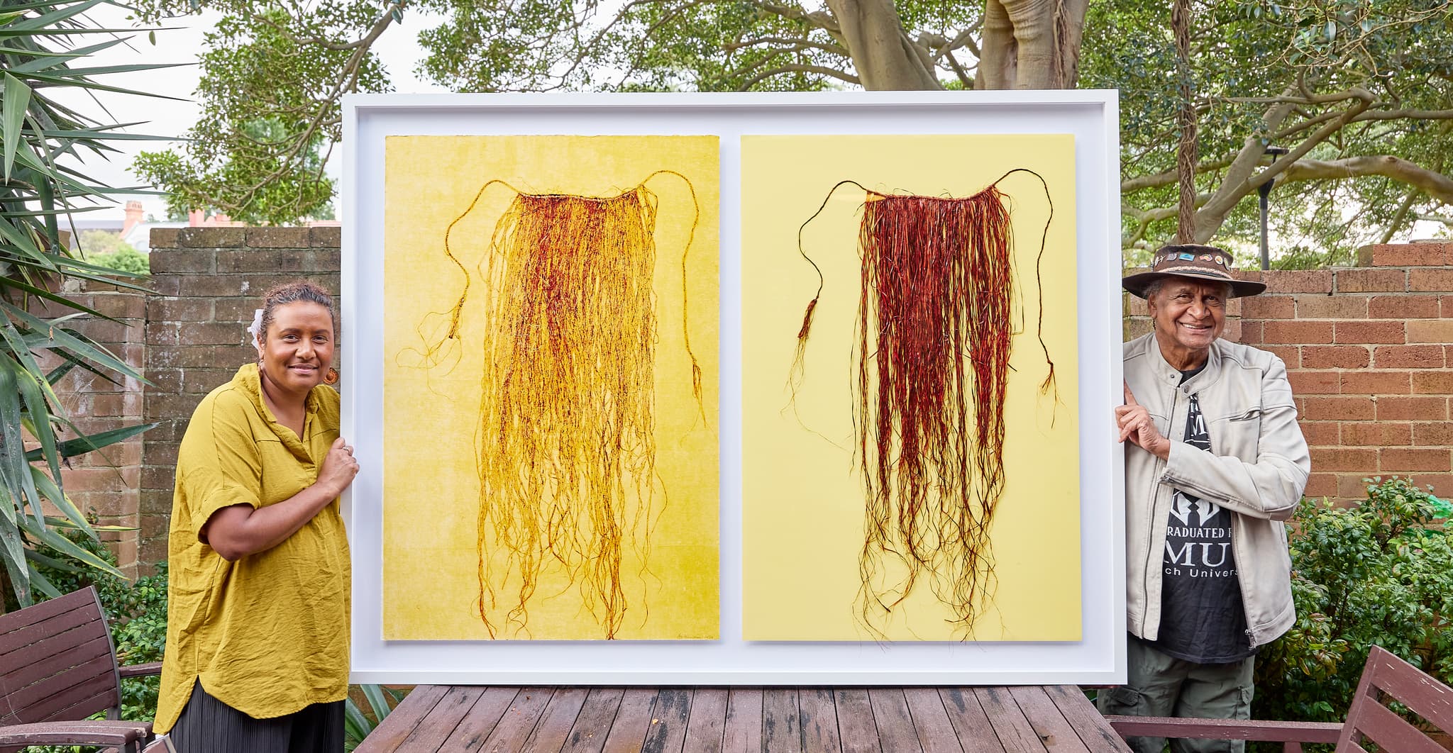 Wauri-Janay – Stories of 'Women's Business' | Monoprint & Native Grass Skirt